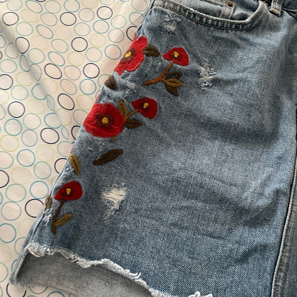 Bundle 2 for $10 - Zara Embroidered Denim Skirt XS - Picture 3 of 8